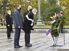 Prezident Milo Zeman poloil kvtiny k hrobu neznámého vojína u Národního...