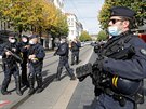 Policie uzavela okolí kostela ve francouzském mst Nice. (29. íjna 2020)