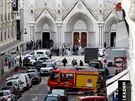 Policie uzavela okolí kostela ve francouzském mst Nice. (29. íjna 2020)