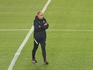 Sparanský kou Václav Kotal na tréninku ped utkáním s Lille.