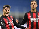 Brahim Díaz z AC Milán se raduje, práv vstelil gól Spart v utkání Evropské...