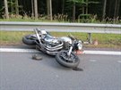 Snmek z tragick nehody motorky na ervenohorskm sedle (z 2019)