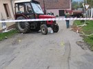 Sráka dvou traktor s pívsem v Urbanov na Jihlavsku.