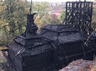 Plameny zniily pravoslavn kostel svatho Michala v Praze 5. (29.10.2020)