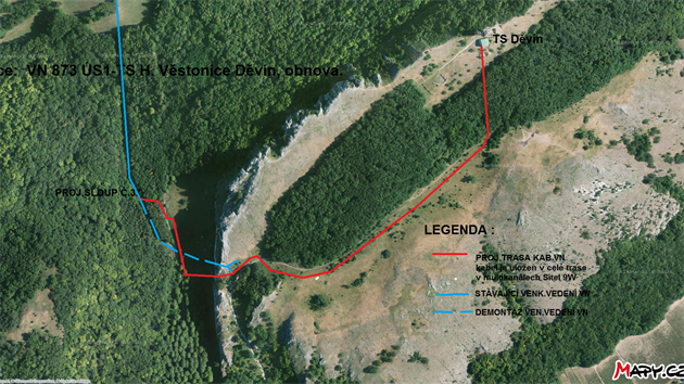 Elektrick� dr�ty na P�lav� zmiz�, nahrad� je kabelov� veden� v�d�lce 1,2 kilometru.