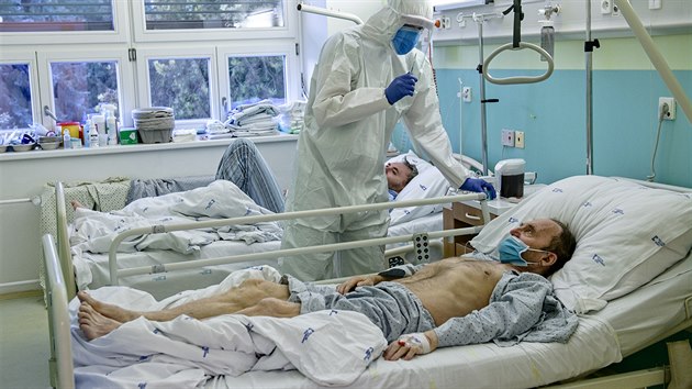 Pacient s covid-19 ve Fakultn nemocnici Brno. 22. 10. 2020