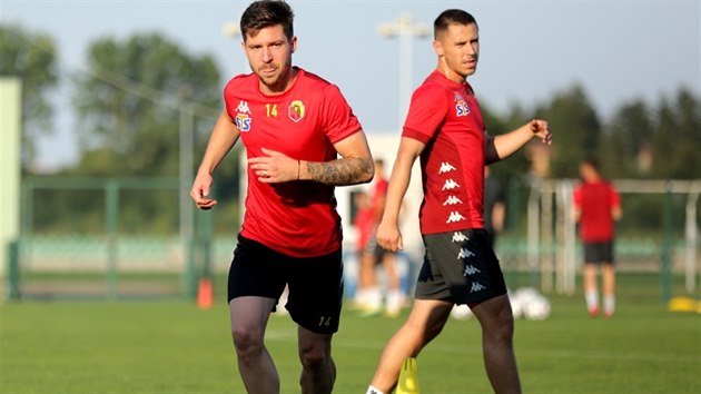 Tom Pikryl na trninku polskho tmu Jagiellonia Bialystok