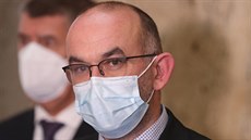 Ministr zdravotnictví Jan Blatný na své první tiskové konferenci po uvedení do...