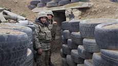 Arméntí vojáci, kteí v oblasti Náhorního Karabachu bojují v první linii proti...