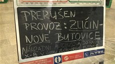 Technická závada peruila provoz Metra B na trase Zliín - Nové Butovice.(21....