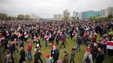 Do protest proti bloruskému prezidentovi se navzdory pítomnosti velkého...