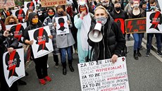 Odprci zákazu potrat protestují ve Varav. (27. íjna 2020)