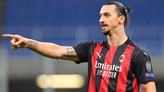 Zlatan Ibrahimovic z AC Milán bhem utkání Evropské ligy proti Spart.