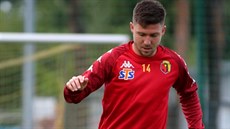 Tomá Pikryl na tréninku polského týmu Jagiellonia Bialystok