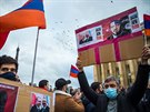 Demonstrace na podporu Armén v konfliktu o Náhorní Karabach ve Francii (25....