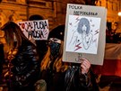 Polky a Poláci protestují proti zpísování potrat. Snímek pochází z msta...