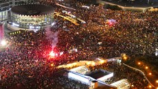 Polky a Poláci protestují proti zpísnní potrat. Snímek pochází z Varavy....