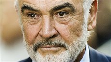 Sean Connery na evropské premiée Ligy výjimených v Praze (12. srpna 2003).