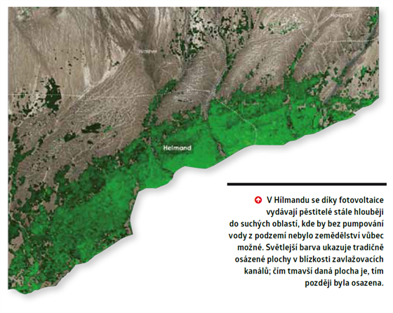 V Hílmandu se díky fotovoltaice vydávají pěstitelé stále hlouběji do suchých...