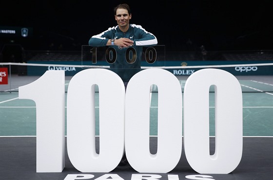 Rafael Nadal slaví svou tisící výhru v kariée.