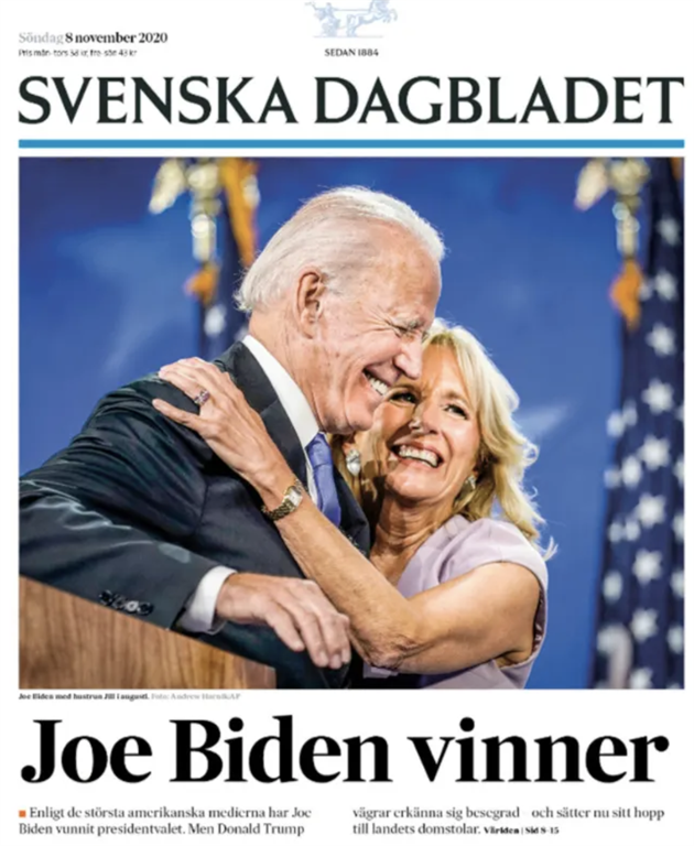 Tituln strana vdskho konzervativnho denku Svenska Dagbladet