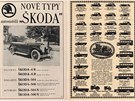 Reklamy automobilky koda z asopis z doby první republiky