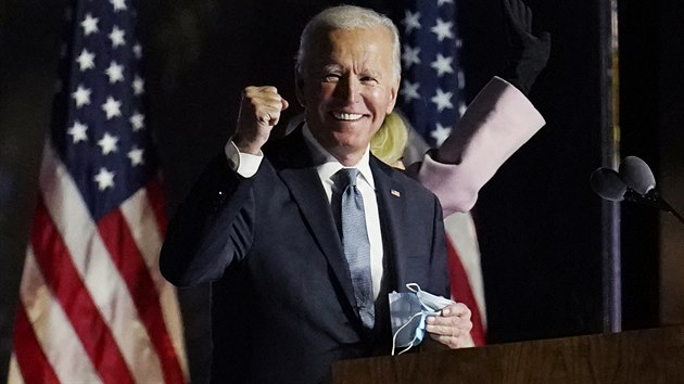 Joe Biden se vyjdil k dosavadnmu prbhu voleb. (4. listopadu 2020)