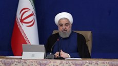 Íránský prezident Hasan Rúhání bhem zasedání vlády v Teheránu (4. listopadu...