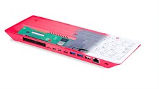 Design minipoítae Raspberry Pi 400, který je schován do klávesnice.