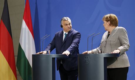 Maarský premiér Viktor Orbán a nmecká kancléka Angela Merkelová