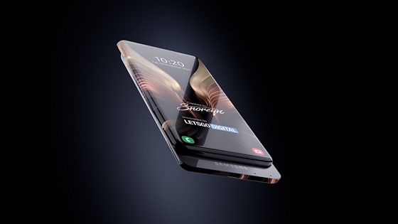 Koncept smartphonu od Samsungu, jeho tlo pokrývá ze 100 % displej.