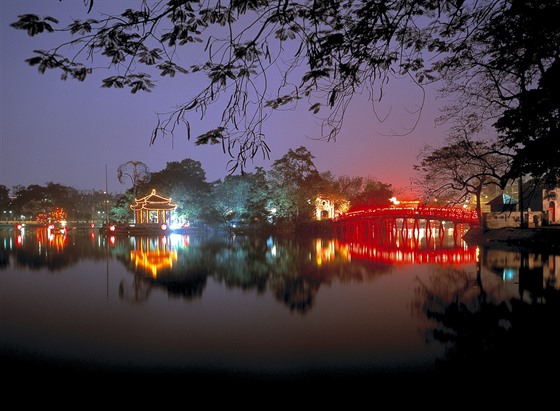 Pohled na veerní Hanoj - ilustraní foto