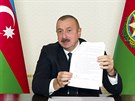 Ázerbájdánský prezident Ilham alijev oznamuje vítzství ve válce v Náhorním...