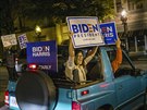 Demokraté v Georgii oslavují vítzství Joea Bidena v prezidentských volbách (7....
