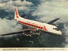 Vickers Viscount na reklamní/sbratelské pohlednici