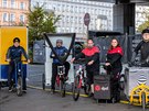 Cyklodepo pro rozvoz zsilek do centra Prahy na Florenci
