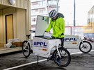 Cyklodepo pro rozvoz zsilek do centra Prahy na Florenci