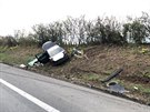 Nehoda na D8 u Lukavce na Litomicku.