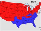 Ped 100 lety byla politická mapa USA tém kompletn odliná