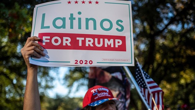 Pznivci Donalda Trumpa na protestu v texaskm Austinu (7. listopadu 2020)