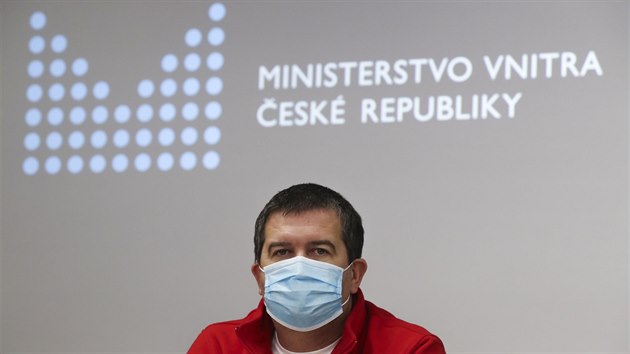 Ministr vnitra a f stednho krizovho tbu Jan Hamek (SSD) vystoupil v Praze na tiskov konferenci po jednn stednho krizovho tbu. (11. listopadu 2020)