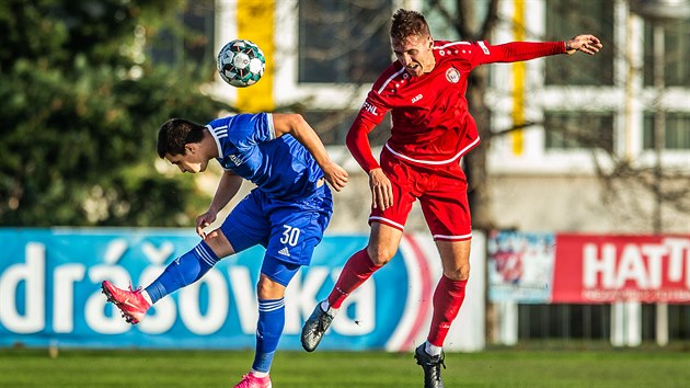 Momentka z duelu Chrudim (erven) vs. Vyehrad