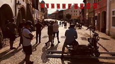 Filma�i v Ú�t�ku b�hem natá�ení filmu Králí�ek Jojo.