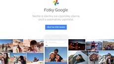Úvodní strana služby Fotky Google