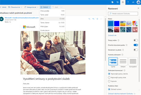 Outlook webov verze
