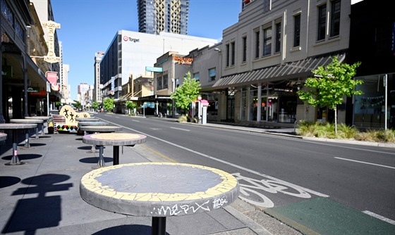 Vylidnná ulice jihoaustralského Adelaide (19. listopadu 2020)