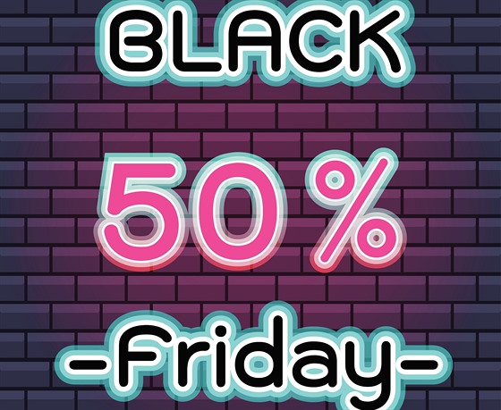 Black Friday 50 % slevy
