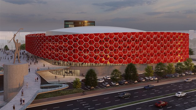 Vizualizace podoby nové velké multifunkní arény, kterou chce v Olomouci...