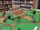Model Hamrnickho statku se zmekem vystaven v knihovn ve Velk Hlesebi