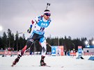 Michal Krmá na trati vytrvalostního závodu v Kontiolahti